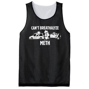 Funny Humor Quote Saying Can’T Breathalyze Meth Mesh Reversible Basketball Jersey Tank