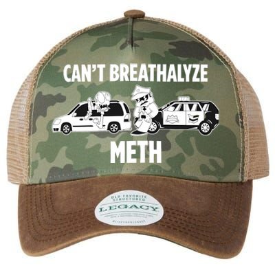 Funny Humor Quote Saying Can’T Breathalyze Meth Legacy Tie Dye Trucker Hat