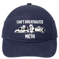 Funny Humor Quote Saying Can’T Breathalyze Meth 7-Panel Snapback Hat