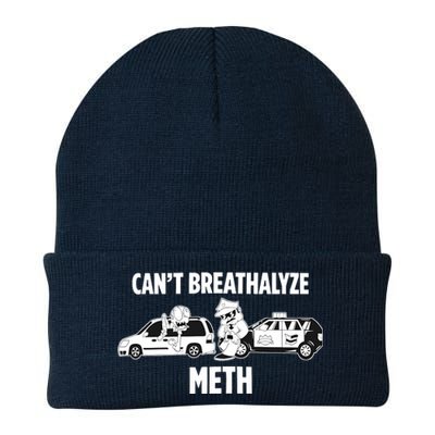 Funny Humor Quote Saying Can’T Breathalyze Meth Knit Cap Winter Beanie