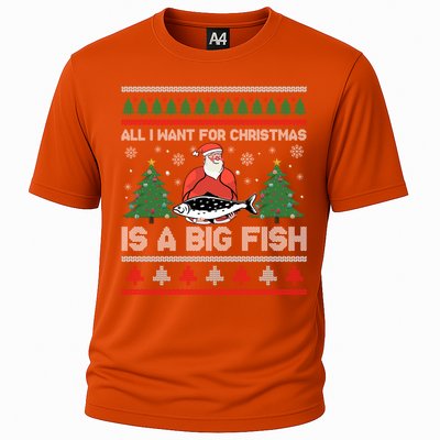 Funny Holiday Quote Outfit Gift Fishing Lover Ugly Christmas Gift Cooling Performance Crew T-Shirt