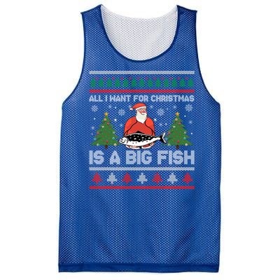 Funny Holiday Quote Outfit Gift Fishing Lover Ugly Christmas Gift Mesh Reversible Basketball Jersey Tank