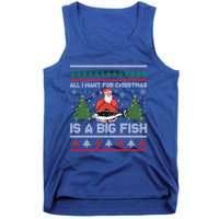 Funny Holiday Quote Outfit Gift Fishing Lover Ugly Christmas Gift Tank Top