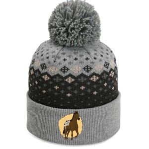 Farm Horse Running The Baniff Cuffed Pom Beanie