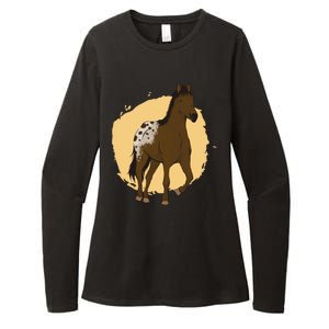 Farm Horse Running Womens CVC Long Sleeve Shirt