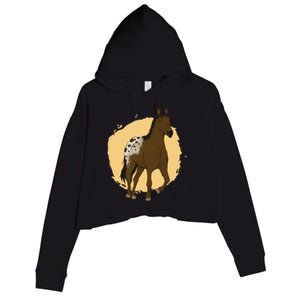 Farm Horse Running Crop Fleece Hoodie