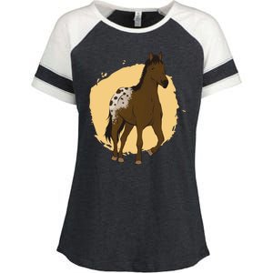 Farm Horse Running Enza Ladies Jersey Colorblock Tee