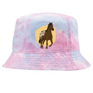 Farm Horse Running Tie-Dyed Bucket Hat