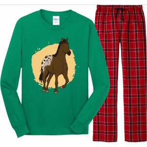 Farm Horse Running Long Sleeve Pajama Set