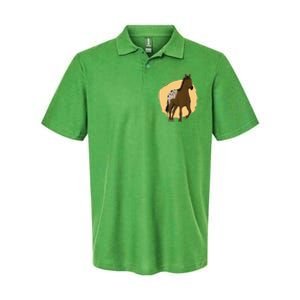 Farm Horse Running Softstyle Adult Sport Polo