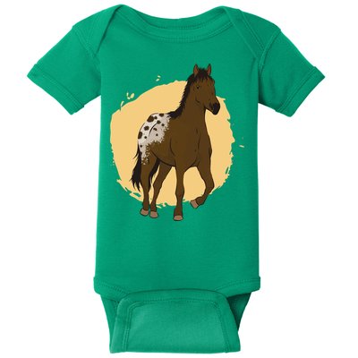 Farm Horse Running Baby Bodysuit