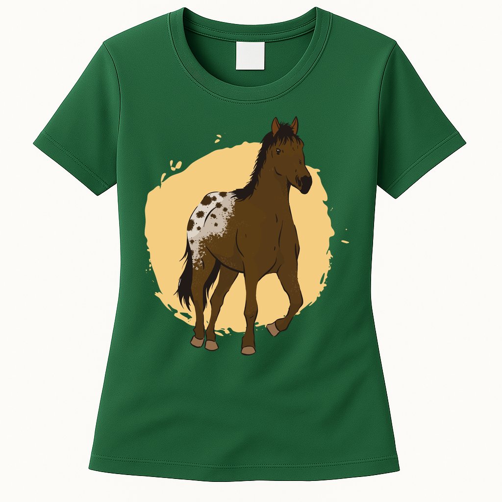 Farm Horse Running Womens T-Shirt