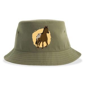 Farm Horse Running Sustainable Bucket Hat