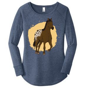 Farm Horse Running Women's Perfect Tri Tunic Long Sleeve Shirt