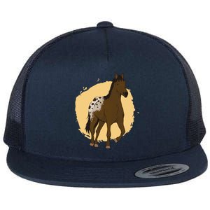 Farm Horse Running Flat Bill Trucker Hat