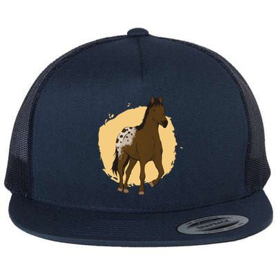 Farm Horse Running Flat Bill Trucker Hat