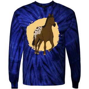 Farm Horse Running Tie-Dye Long Sleeve Shirt