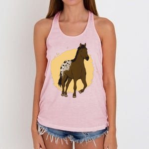 Farm Horse Running Women's Knotted Racerback Tank