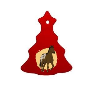 Farm Horse Running Ceramic Tree Ornament