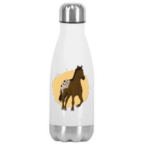 Farm Horse Running Stainless Steel Insulated Water Bottle