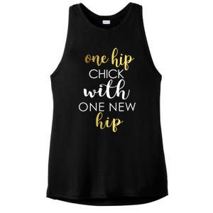 Funny Hip Replacement Gift Hip Chick With New Hip Ladies PosiCharge Tri-Blend Wicking Tank