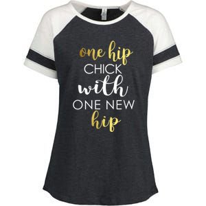 Funny Hip Replacement Gift Hip Chick With New Hip Enza Ladies Jersey Colorblock Tee