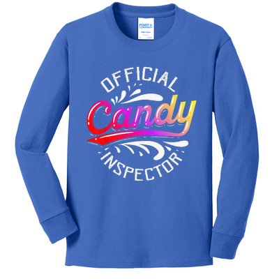 Funny Halloween Retro Vintage Candy Inspector Costume Kids Long Sleeve Shirt