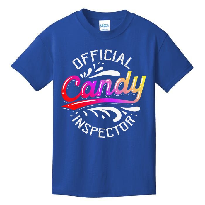 Funny Halloween Retro Vintage Candy Inspector Costume Kids T-Shirt