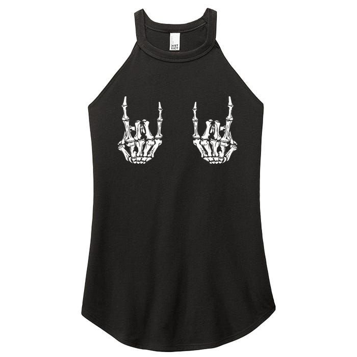 Funny Halloween Rock Star Skeleton Hands Rocker Costume Women's Perfect Tri Rocker Tank