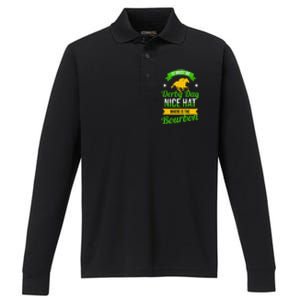 Funny Horse Racing It Must Be Derby Day KY Derby Horse Performance Long Sleeve Polo