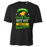 Funny Horse Racing It Must Be Derby Day KY Derby Horse Cooling Performance Crew T-Shirt