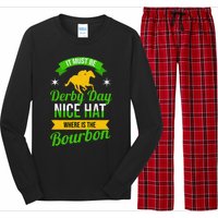 Funny Horse Racing It Must Be Derby Day KY Derby Horse Long Sleeve Pajama Set