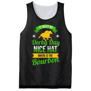 Funny Horse Racing It Must Be Derby Day KY Derby Horse Mesh Reversible Basketball Jersey Tank