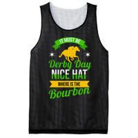 Funny Horse Racing It Must Be Derby Day KY Derby Horse Mesh Reversible Basketball Jersey Tank