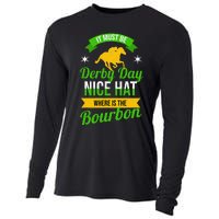 Funny Horse Racing It Must Be Derby Day KY Derby Horse Cooling Performance Long Sleeve Crew