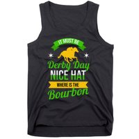 Funny Horse Racing It Must Be Derby Day KY Derby Horse Tank Top