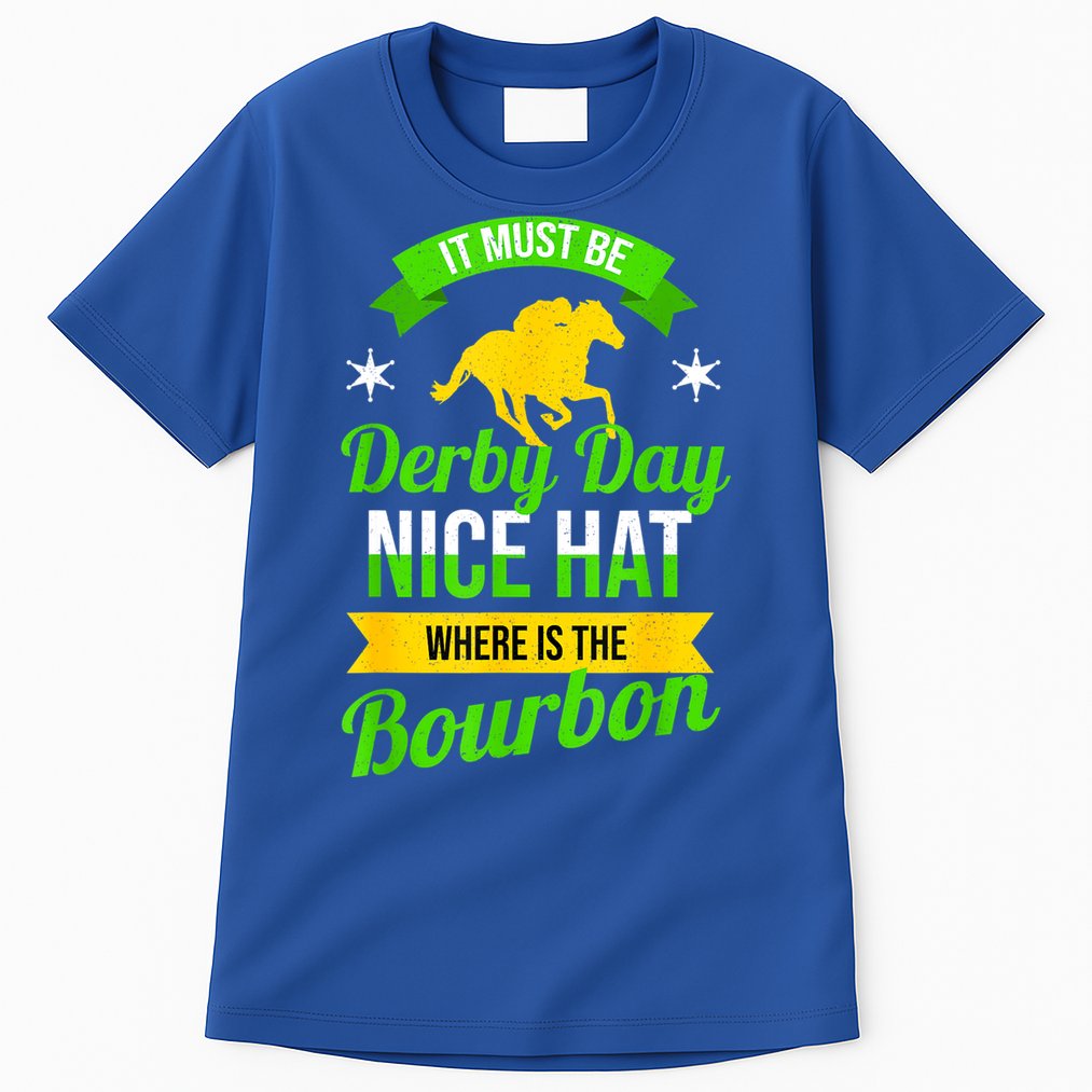 Funny Horse Racing It Must Be Derby Day KY Derby Horse Tall T-Shirt
