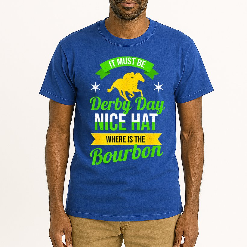 Funny Horse Racing It Must Be Derby Day KY Derby Horse Tall T-Shirt