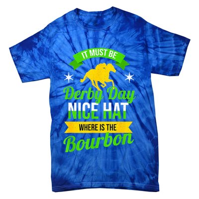 Funny Horse Racing It Must Be Derby Day KY Derby Horse Tie-Dye T-Shirt