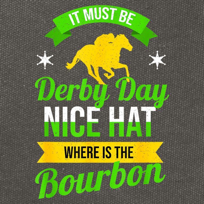 Funny Horse Racing It Must Be Derby Day KY Derby Horse Cotton Canvas Backpack