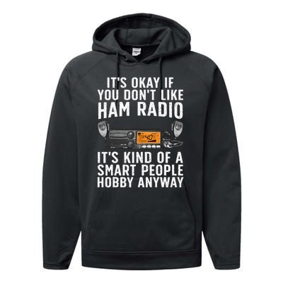 Funny Ham Radio Operator Art Performance Fleece Hoodie