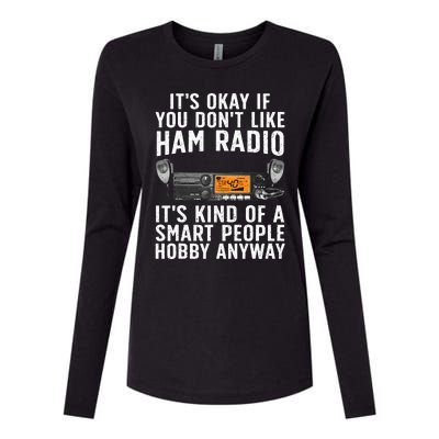 Funny Ham Radio Operator Art Womens Cotton Relaxed Long Sleeve T-Shirt