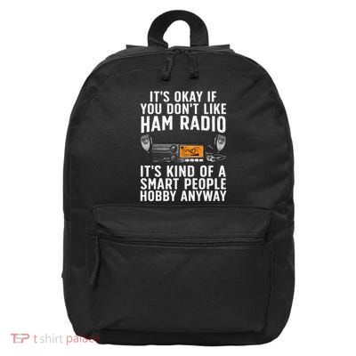 Funny Ham Radio Operator Art 16 in Basic Backpack