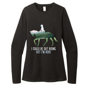 Funny Horseback Riding Gift Womens CVC Long Sleeve Shirt