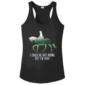 Funny Horseback Riding Gift Ladies PosiCharge Competitor Racerback Tank