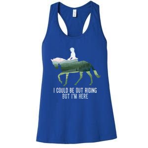 Funny Horseback Riding Gift Women's Racerback Tank