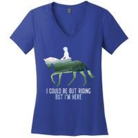 Funny Horseback Riding Gift Women's V-Neck T-Shirt