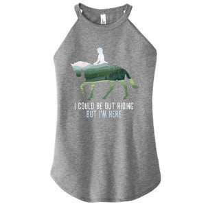 Funny Horseback Riding Gift Women's Perfect Tri Rocker Tank