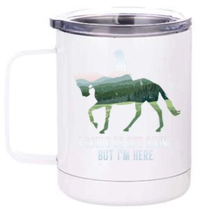 Funny Horseback Riding Gift 12 oz Stainless Steel Tumbler Cup