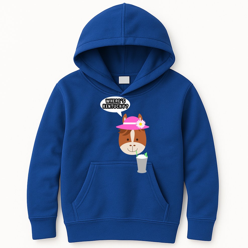 Funny Horse Racing Derby Where's Kentucky Party Gift Kids Hoodie
